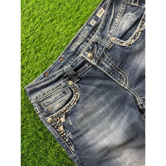 Miss Me Distressed Blue Boot Cut Jeans - Picture 4 of 13